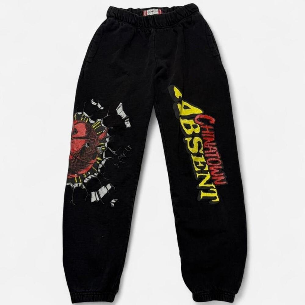 Chinatown Market x Absent Basketball Graphic Fleece Sweatpants Black Joggers S